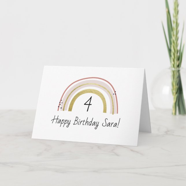 Rainbow Personalized Birthday Card (Front)