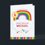 Rainbow Personalized Birthday Card for Kids<br><div class="desc">Perfect for kids,  this bright rainbow birthday card can be personalized with any name,  age and inside greeting. Matching envelope liners also available in my store.</div>