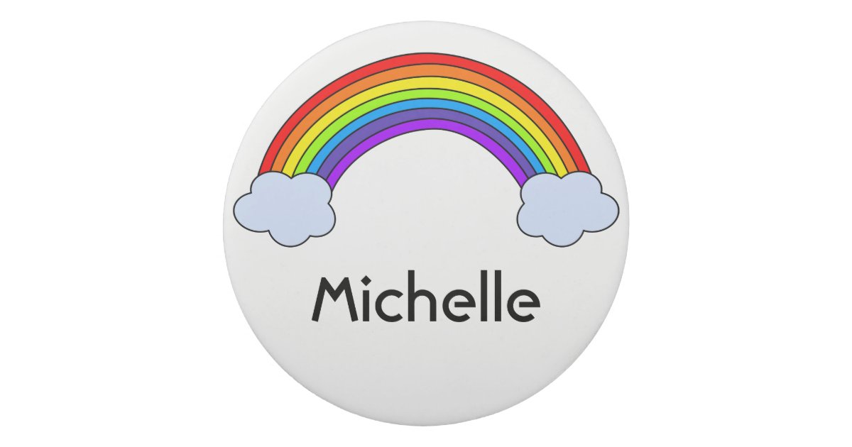 Rainbow Personalized Eraser Zazzle Com