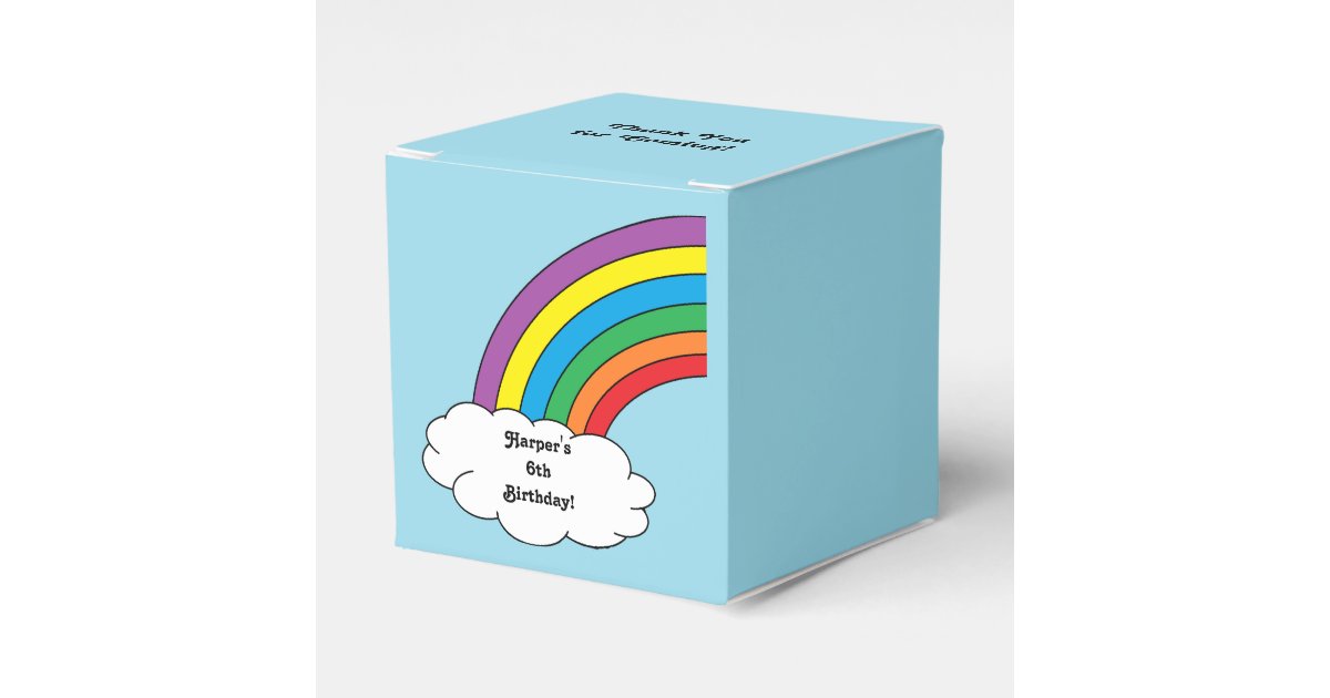 "Rainbow" Personalized Favor Box