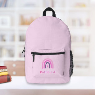 Rainbow Personalized Girl School Printed Backpack