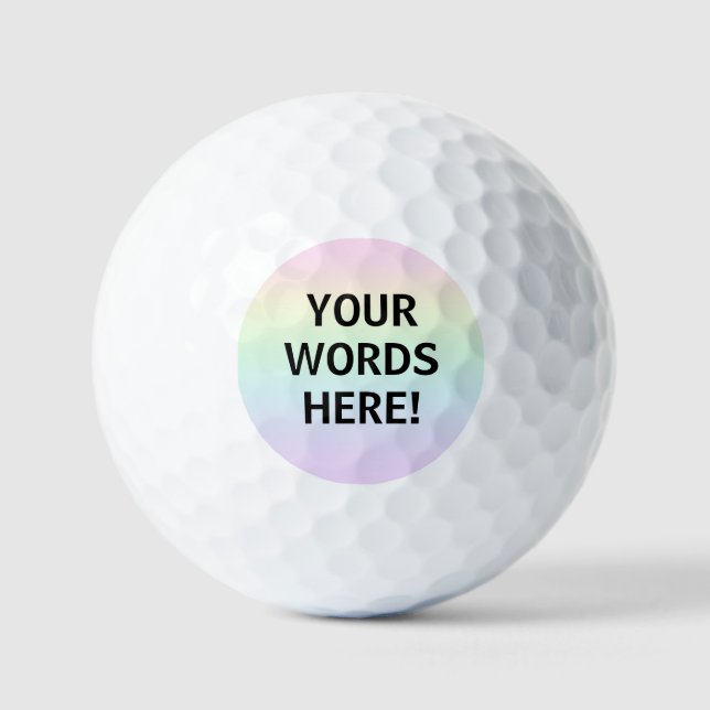 Rainbow Personalized Golf Balls (Front)