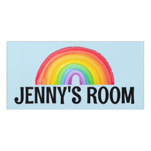 RAINBOW PERSONALIZED NAME ROOM WALL SIGN