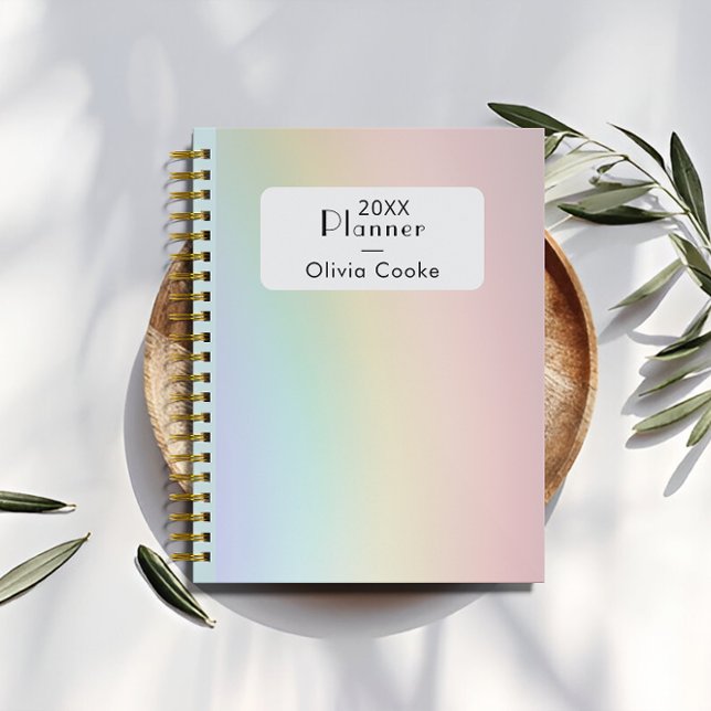 Rainbow Personalized Planner With Custom Name (Rainbow Personalized Planner With Custom Name)