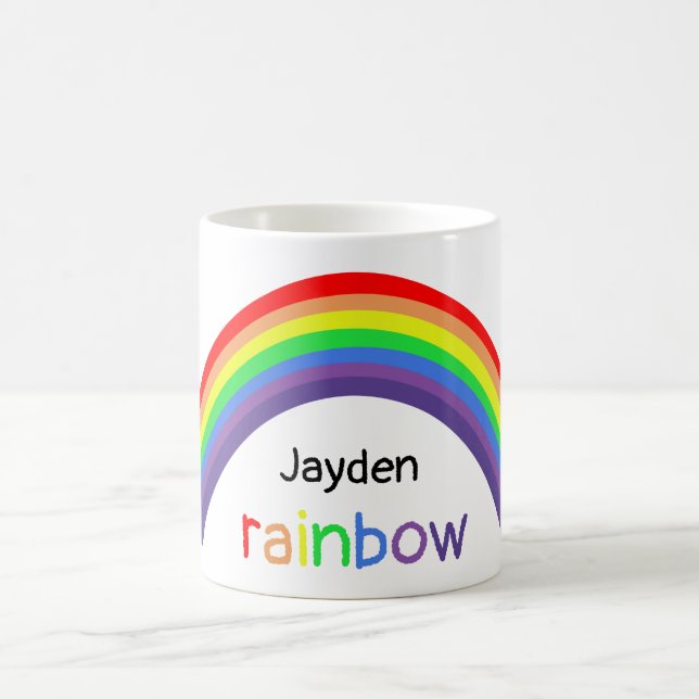 Rainbow - personalized, your name coffee mug (Center)