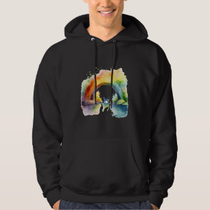 Rainbow Pet Bridge over Water Magical Pastel Cloud Hoodie