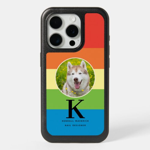 Rainbow Pet Monogram Made in USA for Your iPhone 15 Pro Case