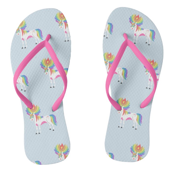 unicorn flip flops