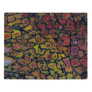 Rainbow Petrified Dinosaur Bone Jigsaw Puzzle
