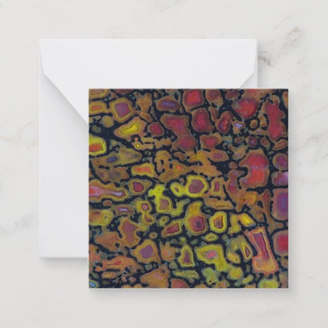 Rainbow Petrified Dinosaur Bone Note Card (Front)