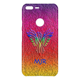 Rainbow Phoenix Rising LBGTQ+ with your initials Uncommon Google Pixel XL Case