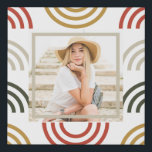 Rainbow Photo  Faux Canvas Print<br><div class="desc">Modern colorful rainbow arches with framed photo wall faux canvas print. Please view this collection for coordinating items.</div>