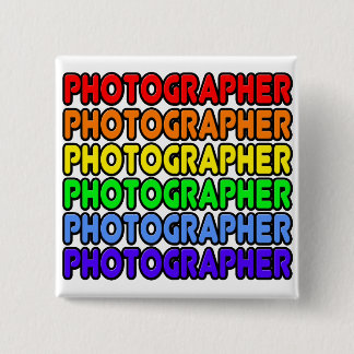 Rainbow Photographer Button