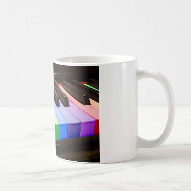 Rainbow Piano Coffee Mug (Right)