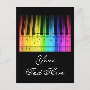 Rainbow Piano Keyboard And Notes by dreamlyn at Zazzle