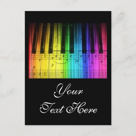 Rainbow Piano Keyboard And Notes