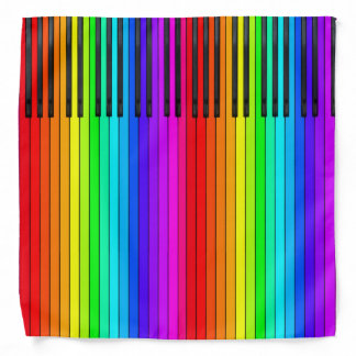 Rainbow Piano Keyboard Bandana
