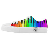 Rainbow Piano Keyboard Low Top Shoes (Left Shoe Outside)