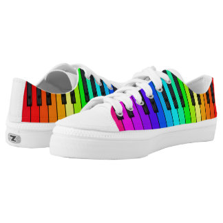 Rainbow Piano Keyboard Low Top Shoes