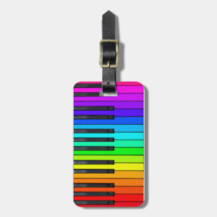 Rainbow Piano Keyboard Luggage Tag