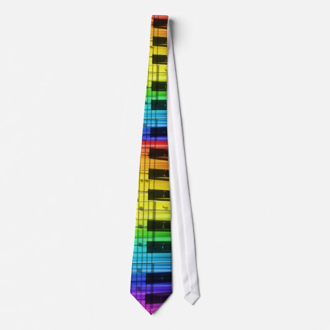 Rainbow Piano Keyboard Neck Tie (Front)