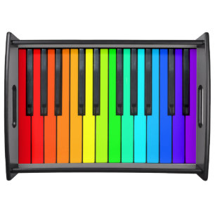 Rainbow Piano Keyboard Serving Tray