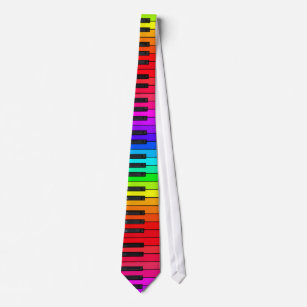 Rainbow Piano Keyboard Tie