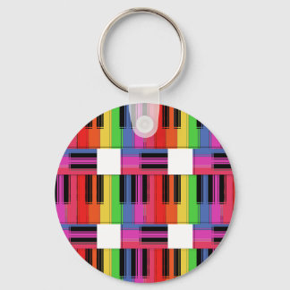 Rainbow Piano Keychain