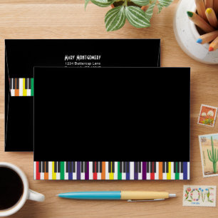 Rainbow Piano Keys Envelope