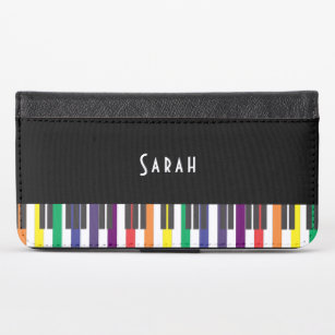 Rainbow Piano Keys iPhone X Wallet Case