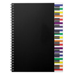 Rainbow Piano Keys Notebook