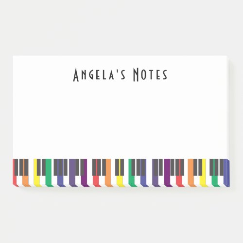 Rainbow Piano Keys Post_it Notes