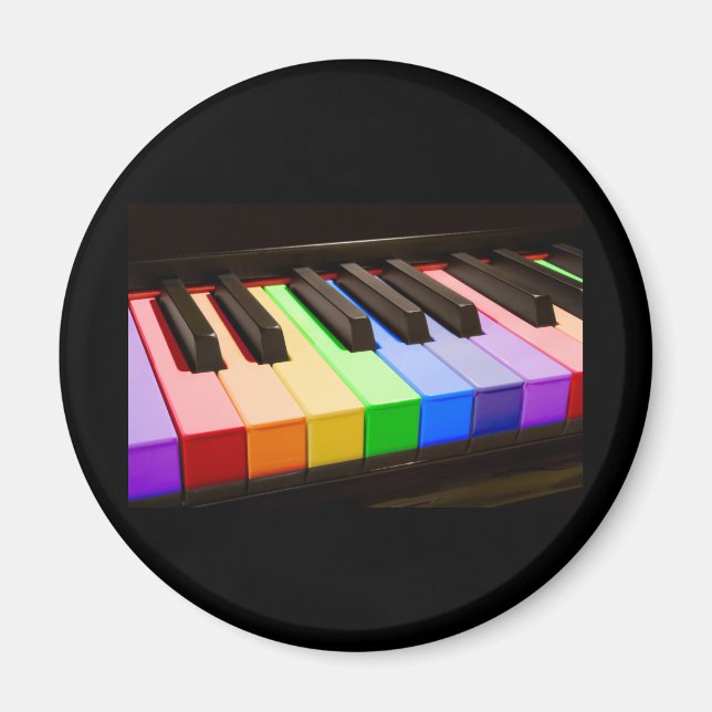 Rainbow Piano Magnet (Front)