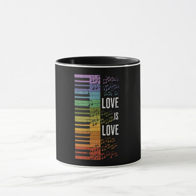Rainbow piano mug (Center)