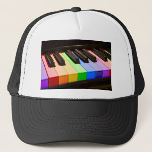 Rainbow Piano Trucker Hat