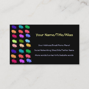 Rainbow Pigs Business Card