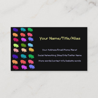 Rainbow Pigs Business Card
