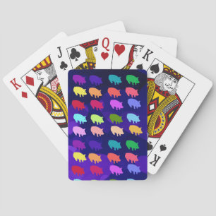 Rainbow Pigs Poker Cards