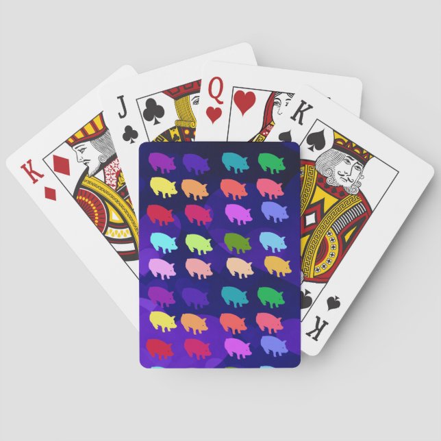 Rainbow Pigs Poker Cards (Back)