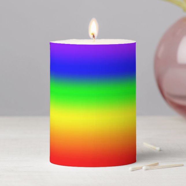 Rainbow Pillar Candle (In Situ)