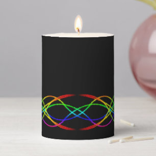 Rainbow Pillar Candle