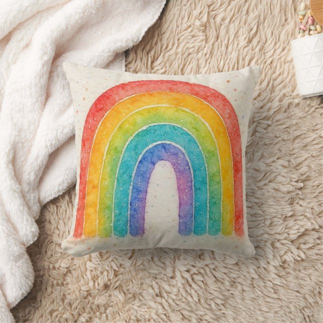 Rainbow pillow. throw pillow (Blanket)