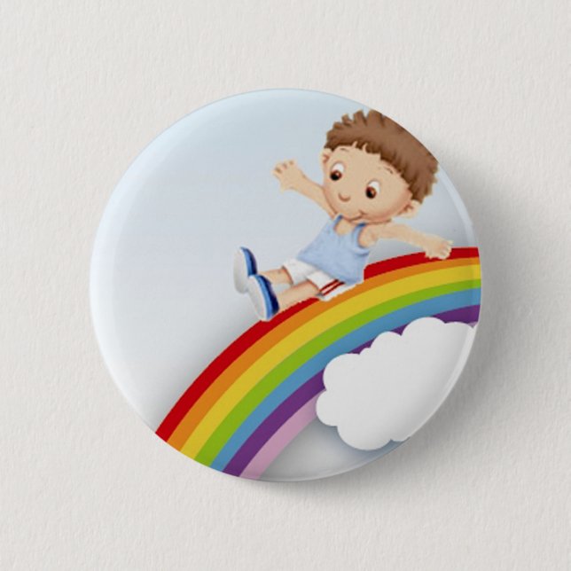 Rainbow Pinback Button (Front)