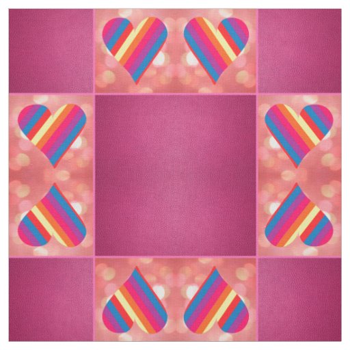 Rainbow Pink 1 Fabric