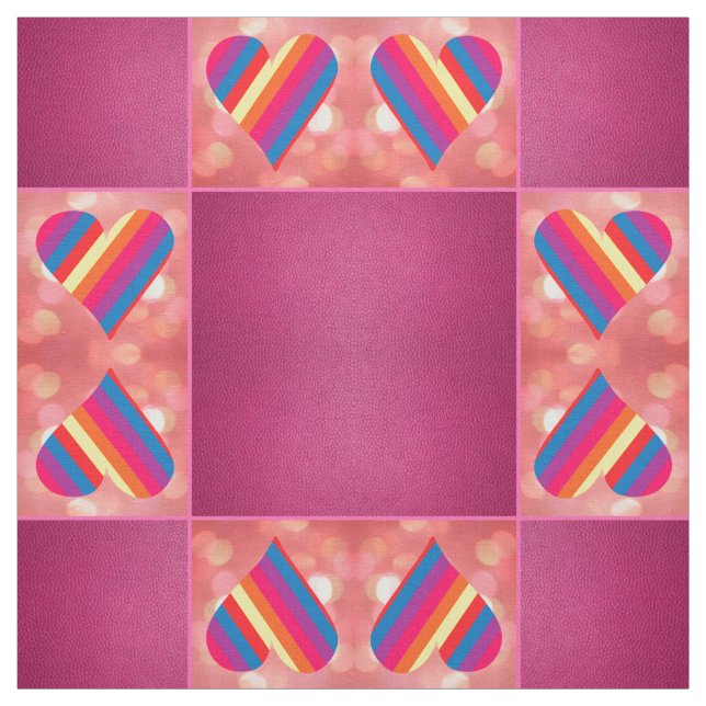 Rainbow Pink 1 Fabric (Swatch)