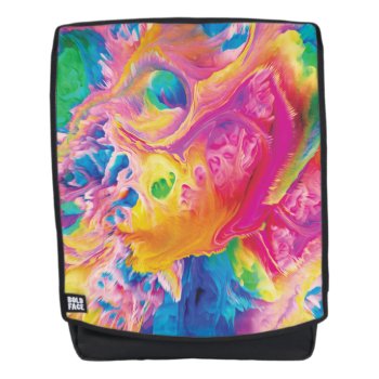 Rainbow Pink Abstract Splash Of Color Backpack by artinspired at Zazzle