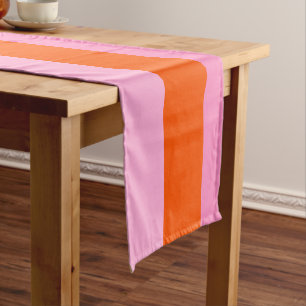 Rainbow Pink and Orange Boho Arch Short Table Runner