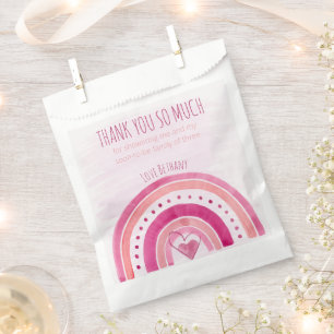 Rainbow Pink Baby Shower Favor Bag
