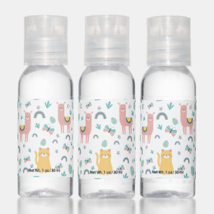 Rainbow Pink Boho Pattern Cute Simple Minimalistic Hand Sanitizer