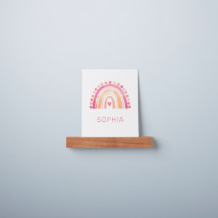 Rainbow pink boho picture ledge